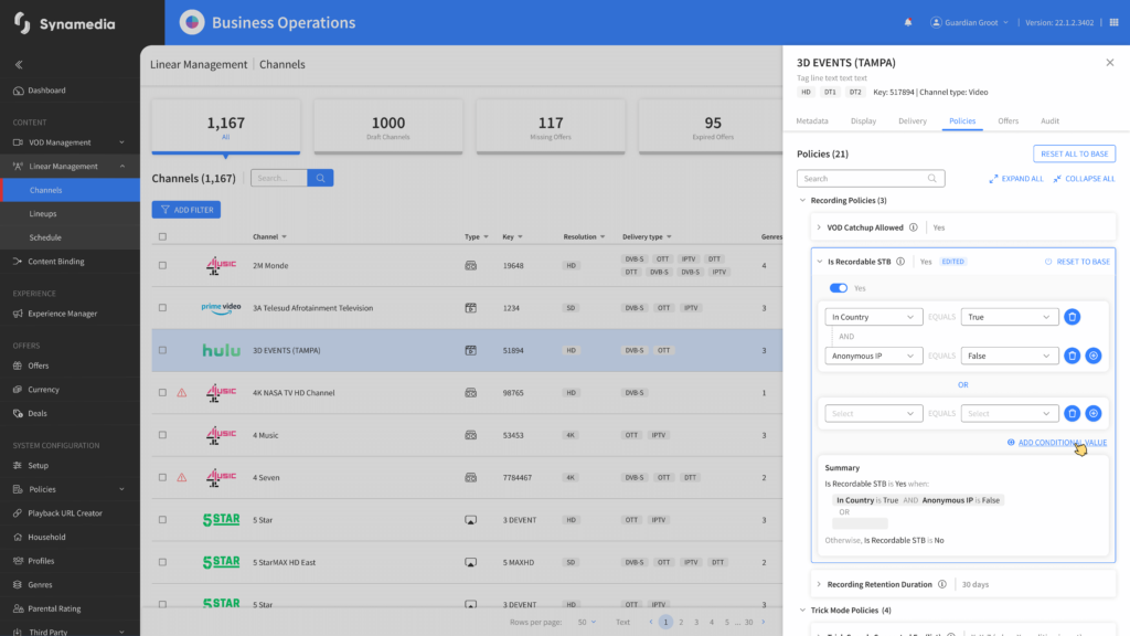 פרויקט Synamedia- Ops Hub Policies