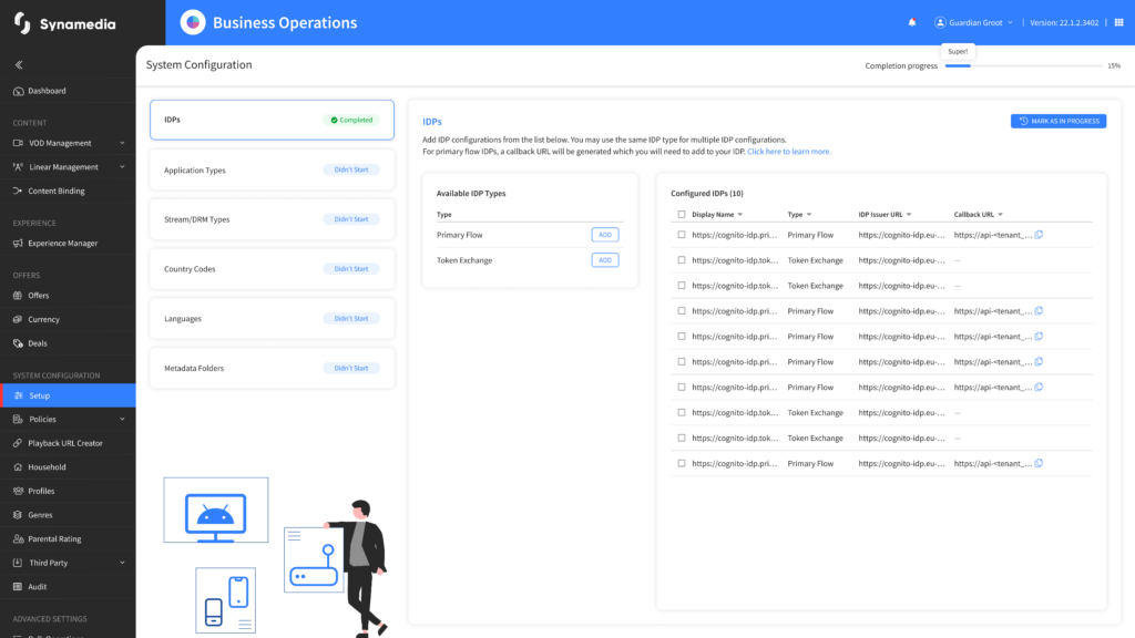 פרויקט Synamedia- Ops Hub Systm Configuration