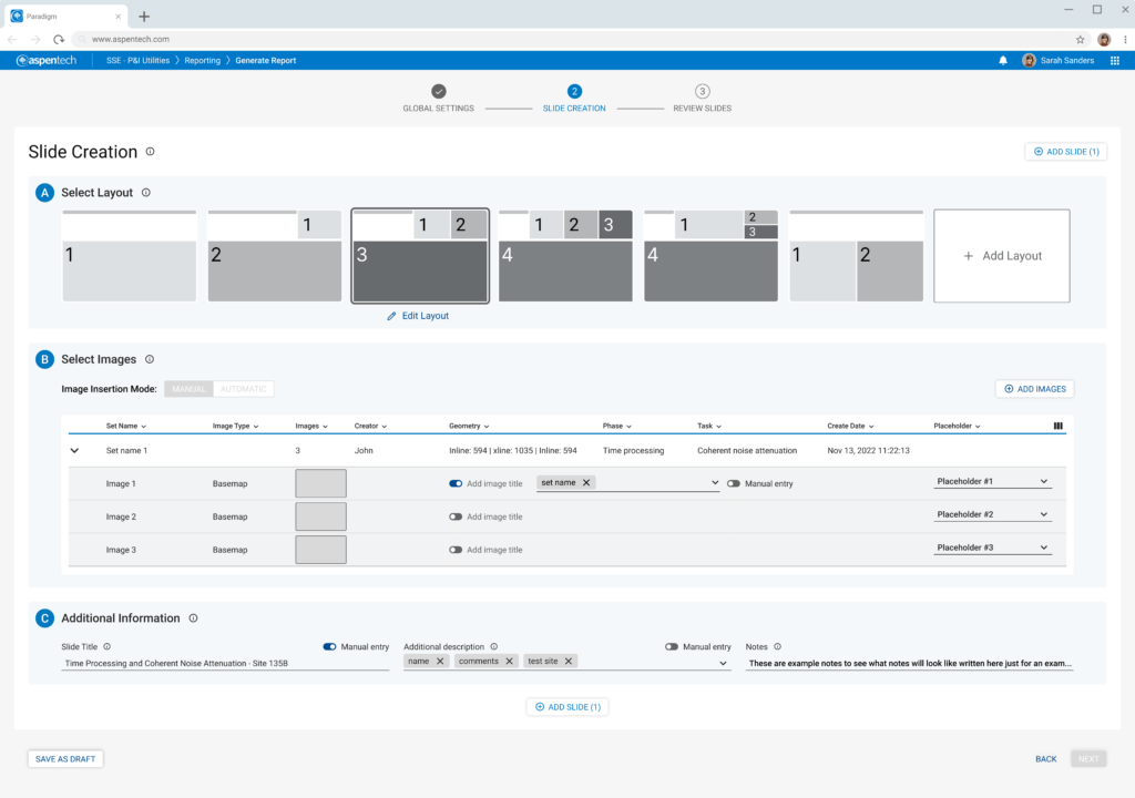 פרויקט Paradigm (Aspentech) Reporting