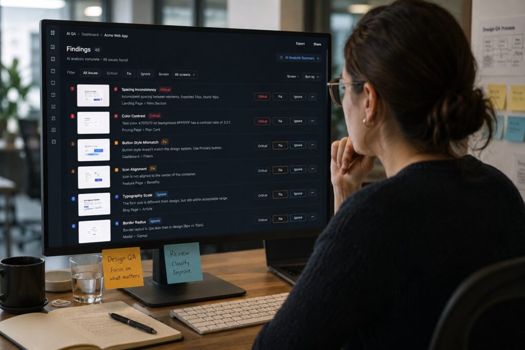 Design QA AI - תמונה מתוך כתבה ״כך שדרגנו תהליך Design QA קיים בעזרת AI בפרויקט פינטק מורכב״